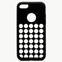 Силиконовый чехол для iPhone 5C с отверстиями / черный
